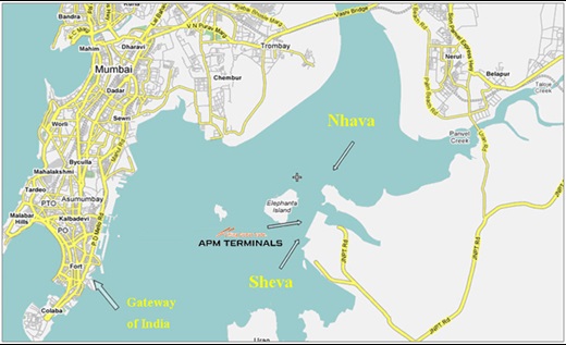 Location of APM Terminals Mumbai