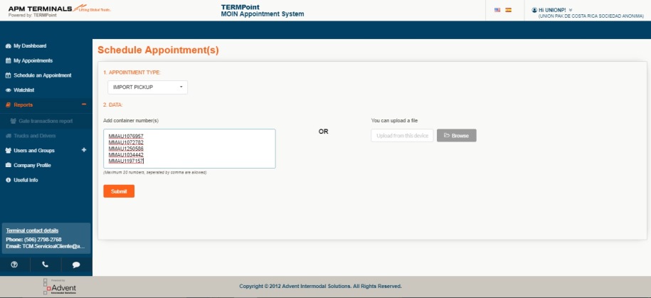 Moin Schedule Appointment Step 2