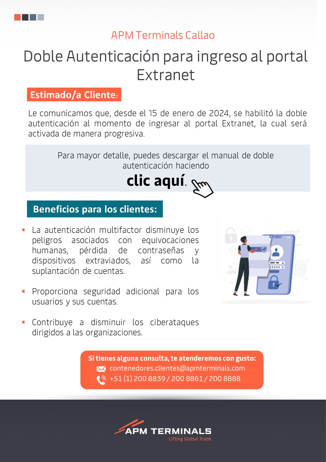 Doble Autenticaci n para ingreso al portal Extranet APM Terminals