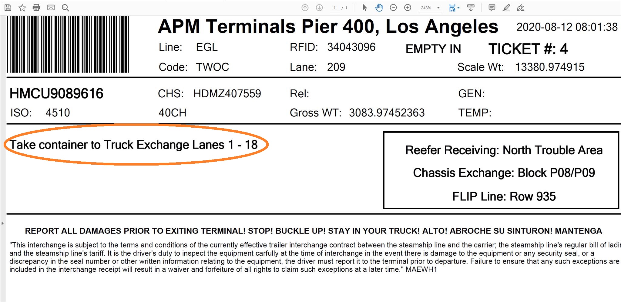 General Instructions APM Terminals